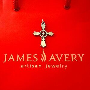 James Avery Retired Handbell Cross Pendant
